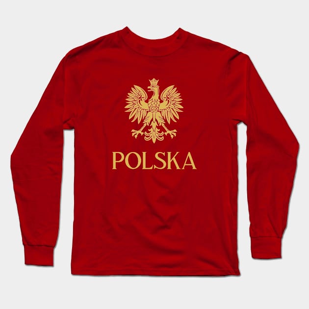 Polska Gold Long Sleeve T-Shirt by VRedBaller